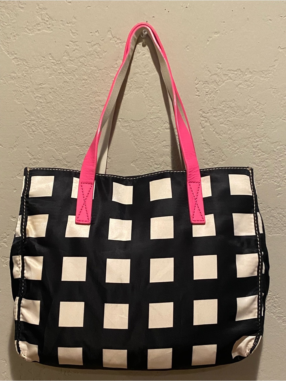 kate spade Berry Street Elise Tote Bag with Pink Leather Handles EUC! 11x10 - Picture 2 of 13